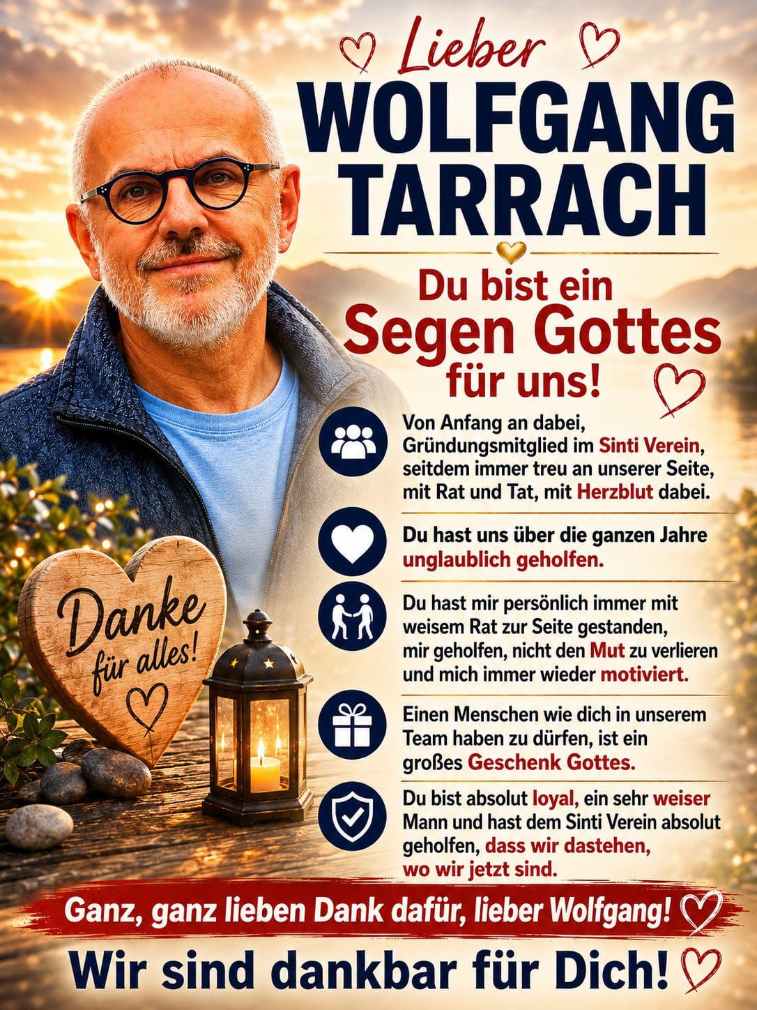 Dank an Wolfgang Tarrach